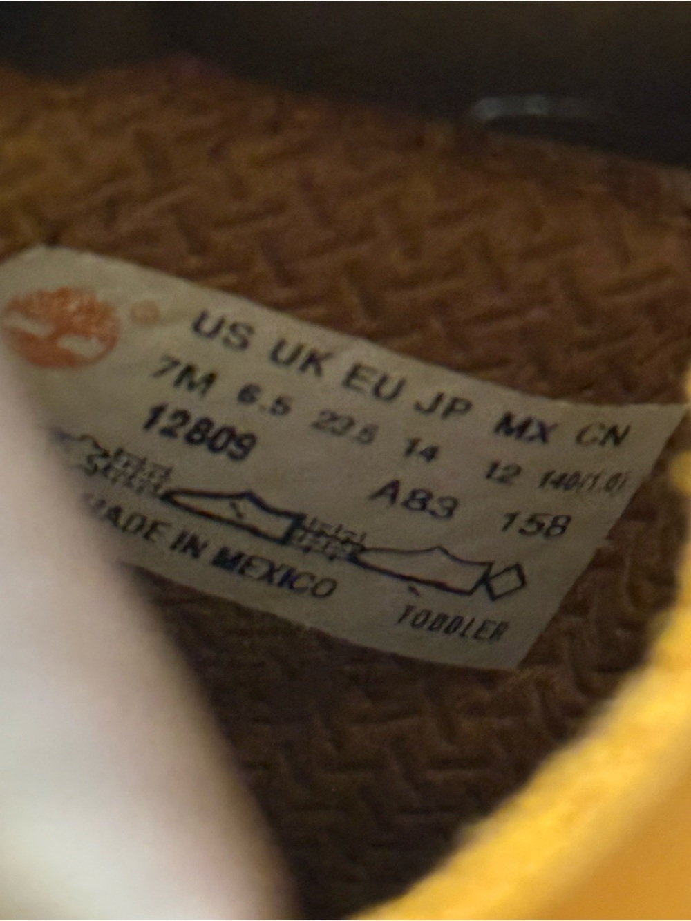 Timberland Wheat/Tan Kids Lace-Up Hiking Boots - Picture 5 of 5